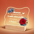 Cadeau Fête Des Mères Sunia - Rose Éternelle + Collier Argent 925 - Coffret « Meilleure Maman Du Monde »