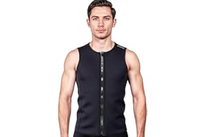 PAWHITS Haut de Combinaison 3mm Néoprène Thermique sans Manches pour Hommes et Femmes Veste de Plongée et Natation pour Plongée sous-Marine Surf Voile Amincissant Sauna