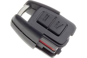 JONGO - Autoschlüssel-Gehäuse ohne Schlüsselblatt kompatibel mit Opel Astra (1998-2005), Frontera, Omega, Vectra (1996-2002) & Zafira (1999-2005) | Plip Fernbedienung Funkschlüssel Nutzfahrzeug 2-Tasten Transponderschlüssel