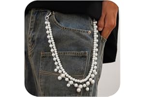YANCHUN Pearl Wallet Chain for Women Jean Trouser Chain Wallet Belt Chain for Men Trendy 2025