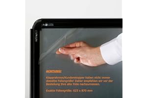 DISPLAY SALES - Pellicola Protettiva antiriflesso per Clienti, WindPro DIN A1 0,5 mm di Spessore, 623 x 870 mm