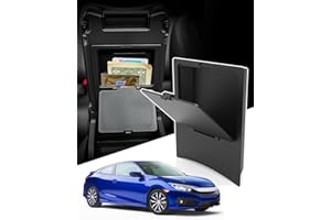 CarQiWireless Center Console Hidden storage box for Honda Civic 2016-2021, Center Console Organizer for Honda Civic Hatchback Si Coupe Type R Accessories 2021 2020 2019 2018 2017 2016