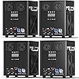 Erreyht Pyrotechnic Machine, 4PC Black 530W DMX Machines, Remote Control, for Parties Halloween Christmas Weddings Sporting Events