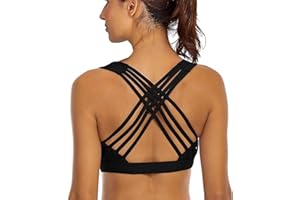 YIANNA Donna Reggiseno Sportivo Senza Ferretto Reggiseni con Imbottito Removibile Yoga Fitness Top
