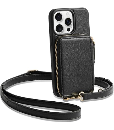 ZVE for iPhone 12 Pro/iPhone 12 Zipper Wallet Case for Women