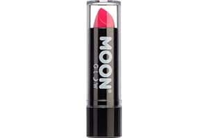 Moon Glow Neon UV Rouge à lèvres – Rouge à lèvres couleur néon brillant – Brille sous les rayons UV, rose foncé, 1 pièce (lot de 1)