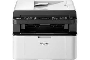 Brother MFC-1910W Kompaktes 4-in-1 Monochrom Monolaser-Multifunktionsgerät (Drucken, scannen, kopieren, faxen, 20 Seiten/Min.) grau/weiß