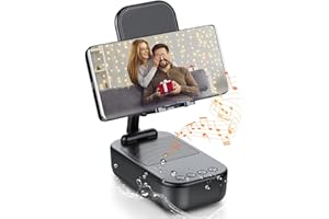 IKG Altavoz Bluetooth Inalambrico con Soporte Movil, Antideslizante & Sonido Envolvente HD,IP7 Impermeable,Altavoz Portatil & Porta movil Ajustable para Phone/Pad,Regalo Ideal para Hombres Mujeres