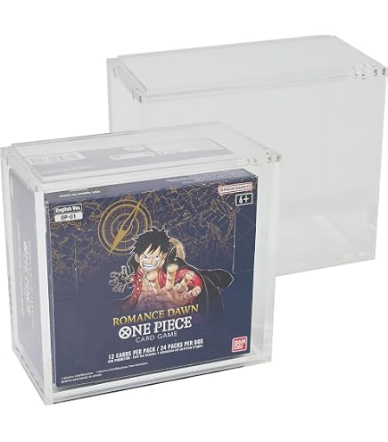 Deluxe Acrylic Case For One Piece OP-04+ Booster Box - Magnetic Top, 6mm Thick, 2-Pack - View #3