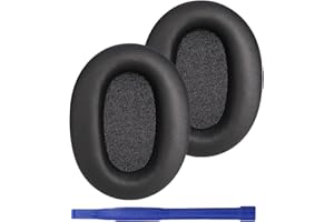 Adhiper WH-CH720N - Wymienne wkładki do słuchawek Sony WH-CH710N / WH-CH720N / WH-CH700N - Miękkie wkładki ze skóry proteinowej i pianki z pamięcią kształtu, czarne