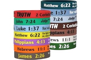 ‎LVNRIDS LVNRIDS Inspirierende Bibelvers Silikon Armbänder Religiöse Silikonarmbänder Gummi Elastic Armband für Männer Frauen Teens Christliche Geschenke für Kirche Schule Weihnachten Ostern