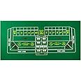 Craps Table Top Felt Layout - 36" x 72" Rectangle Las Vegas Style Green Casino Poker Table Cover Mat, Great for Poker Game Night Events Theme Party Fundraisers & Gatherings
