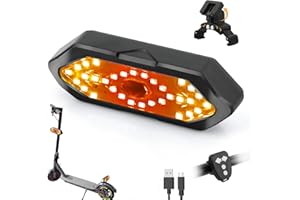 FXINRUIA E Scooter Blinker mit USB Fernbedienung mit Sockel für 5-8 cm Schmutzfänger mit Xiaomi Ninebot Scooter Speziell für Scooter Zubehör