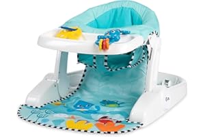 Baby Einstein, Seggiolino da pavimento 2 in -1 Sea of Support, con vassoio rimovibile e giocattoli