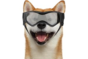 AOMANTIC SARL Gafas de Sol para Perros, Gafas de Protección para Perros, Gafas para Perro Pequeños, Gafas Impermeables a Prueba de Viento Perros, Elástica Ajustable Gafas para Perros Protección Ocular