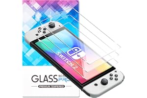 zZjoOoj Compatible avec Nintendo Switch 2 Verre Trempé, 3 Pièces 9H Dureté Protection Écran, Ultra HD, Sans Bulles, Anti-rayure, Film Protection D'écran pour Switch 2