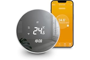 BEOK CONTROLS Beok Tuya Termostato inteligente Termostato de habitación Wifi Termostato inteligente de pared para caldera de gas/agua Calefacción por suelo radiante Compatible con Alexa, Google 3A TGR86WIFI