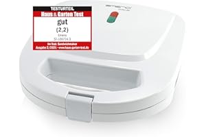 Emerio ST-109724.3 sandwichera, 650 W, 0 Decibeles, Blanco