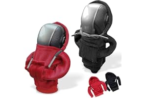 HZMJDHZM 2 Pièces Shifter Knob Hoodie Cover, Sweat à Capuche Gear Shift, Housses de Levier De Vitesse, Voiture Pommeau Levier Vitesse Couvercle, Accessoires Voiture pour Manuel Automatique