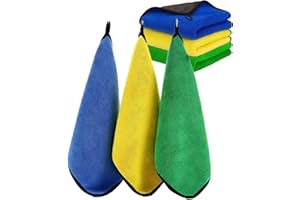 SKY-TOUCH 3pcs Microfiber Car Drying Towel for Car Cleaning and Detailing, Extra Thick Plush Lint Super Absorbent Detailing Towel,Windows,Screen and Kitchen