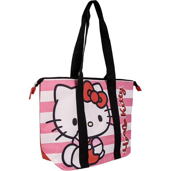 Hello Kitty Bag It Up Shopping Bag - Purple Foldable Tote, 40x40 Cm