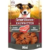 Smartbones Beef Mini K&uuml;&ccedil;&uuml;k Boy Sığır Etli Kemik 8'li, 128 Gr K&ouml;pek &Ouml;d&uuml;l&uuml;