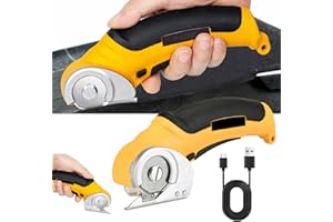 MOCOLI Elektrische Schere, 4.2V 2000mah Kartonschneider Elektrisch Teppichschneider Stoffschneider Schnurlose Elektrisches Schere Elektrische Scheres Stoff mit Usb-Kabel für Stoffe Teppiche Leder