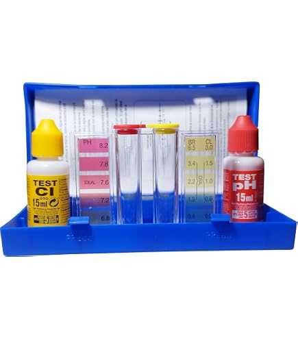 Recharges Réactifs SIQUA Pour Testeur Chlore/pH Piscine - 2 Flacons Liquides Type Gouttes - Compatible Plupart Des Kits Manuels