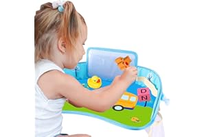 Rianpesn Kids Travel Tray | Road Trip Essentials Kids Car Tray - Children's Travel Table, Car Seat Table Tray for Toddler Road Trip Activities