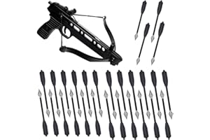 fUfIzU Flechas de ballesta de aluminio de tiro con arco de 6.7 pulgadas con pernos de alto impacto. Flechas cortas para pechos de caza de 50-80 libras para flechas de objetivo de precisión. Flechas de