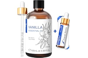HIQILI Vanilla Essential Oil-Strong Fragrance and Lasting for Diffuser,Body Bath,Candle Making -100ml