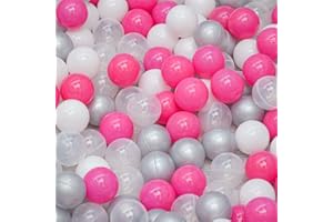 LittleTom Lot de 200 balles colorées pour piscine à balles - 5,5 cm - Balles de jeu pour bébé - Piscine à balles - Tente - Jouet pour bébé - Piscine à balles - Balles en plastique
