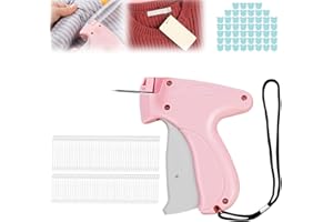 COMBLU Fissatore rapido per vestiti, fissatore rapido per vestiti, pistola per micro punto per vestiti, viene fornito con 50 fibbie fluorescenti a forma di orso e 12 aghi per strisce