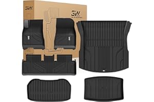 3W Alfombrillas Nuevas 6PCS para Tesla Model 3 Highland 2024-2025, Incluyendo Alfombrilla de Maletero en Material Thorex™ Premium, Aptas para Todas Las Estaciones, Antideslizantes e Impermeables