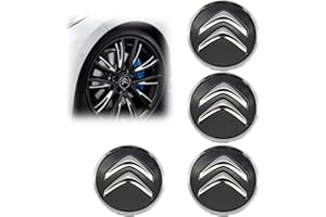 ZFRITP Lot De 4 Cache Moyeu, 60 Mm Enjoliveurs pour Auto, ABS Cache Moyeux, Enjoliveurs De Roue en Alliage, Compatible avec Citroën C1 C2 C3 C4 C5, Accessoires De Voiture, Noir