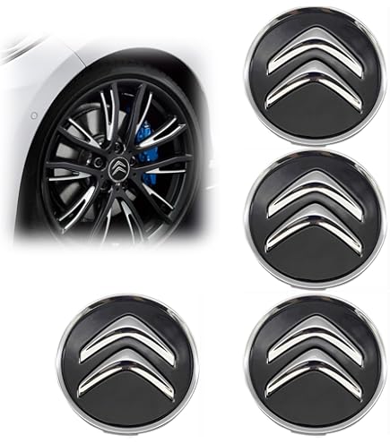 Moyeux De Roue,Cache-moyeu Pour Jantes De Voiture, Pour DS DS3 DS5 DS6, 4 Pièces, 60mm, Couvercle Anti-poussière - Type Black - Auto