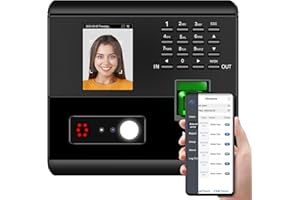NGTeco Clock in Machine, MB1 Time Clocks for Employees Small Business with Face, Fingerprint, RFID, PIN Punching in One, Office Time Card Machine with APP for iOS Android (0 Monthly Fee)