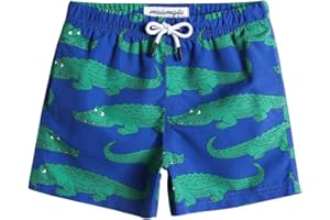 MaaMgic Short de Bains D'Ete Garcons Filles avec Slip Filet Maillot de Bain Enfant à la Plage pour Surfer Carton Conception