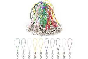 NIANOPKM 50 Einfache Handy Lanyard Strap für Schlüssel Schlüsselanhänger,Handyanhänger Schlaufen mit Karabiner,Telefonring Strap Handy Charm Cord zum Pendents USB Schüsselanhänger（farbig）