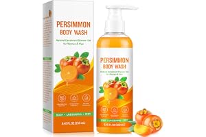 250 ml persimmon duschgel, mild kropp Kaki duschgel mot kroppslukt, med kaki extrakt för hud, kropp, armhålor och intimt områ