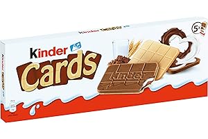 KINDER Cards chocolatinas paquete 5 uds 128 gr