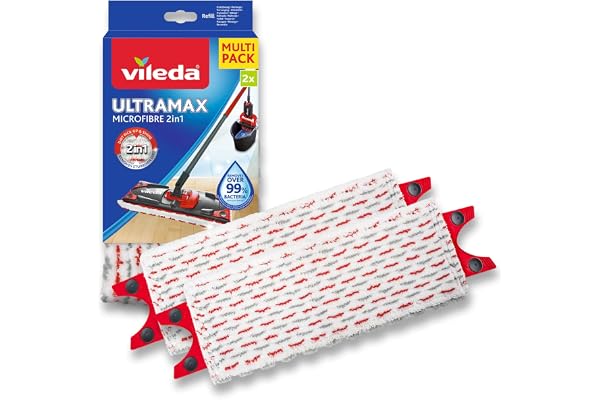 Vileda Ultramax Power 2in1 Mopp Påfyllning, 2 Stycken
