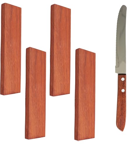 2/4 Pezzi Di Legno Di Sandalo Rosso Per Foderi Di Coltelli, Manici E Bricolage, 120x40x10mm