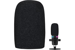 HANIUTTY Foam Microphone Protector, Professional Microphone Foam, Anti Wind Defense, Tight Windscreen Sponge, Pop Filter for Microphone Compatible with QuadCast S Mic MC8