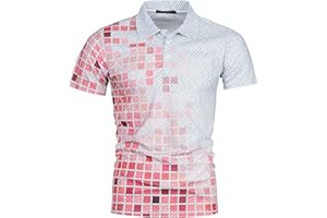 SHZFGUI Polo Shirts for Men 2024 Summer Fashion Casual 3D Printing Gym T Shirts Oversized Short Sleeve Top Relaxed Fit