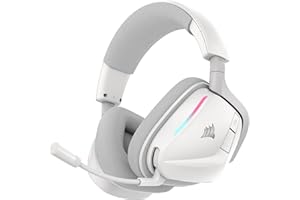 Corsair VOID v2 Cuffie da Gioco Wireless con Bluetooth per PC, PS5, PS4, Switch e Dispositivi Mobili – Dolby Atmos, Batteria da 70 Ore, Dual Wireless, Ricarica Rapida – Bianco