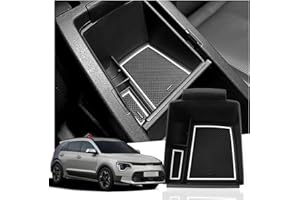 Ruiya Compatibile con Kia Niro | EV e-Niro |PHEV | Hybrid 2022-2024 2025 Braccioli Portaoggetti Organizer,Console Centrale Portaoggetti Consolle Braccioli Vano Contenitore Portaoggetti Niro Accessori