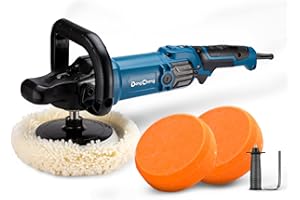 ‎DONG CHENG DongCheng Profi Poliermaschine Auto Set,1250W Autopoliermaschinen 8 Variable Geschwindigkeit mit 180mm Polierteller, mit 180mm Wollscheibe und Schwammscheibezum, Zum Polieren von Auto, Glas