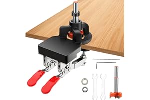 PEESHON Gabarit de Charnière 35mm， Gabarit de Charnière D'armoire de porte, gabarit de Charnière Dissimulé, Localisateur de Guide de Perçage pour Armoires et Penderies