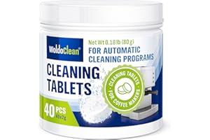 WOLDOCLEAN Cleaning tablets for coffee and espresso machine - Pack of 40, Cleaner suitable for automatic coffee makers and capsule machines